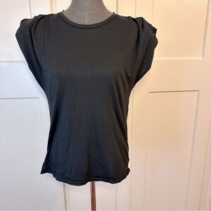 St. Roche echo padded shoulder tee black small cotton